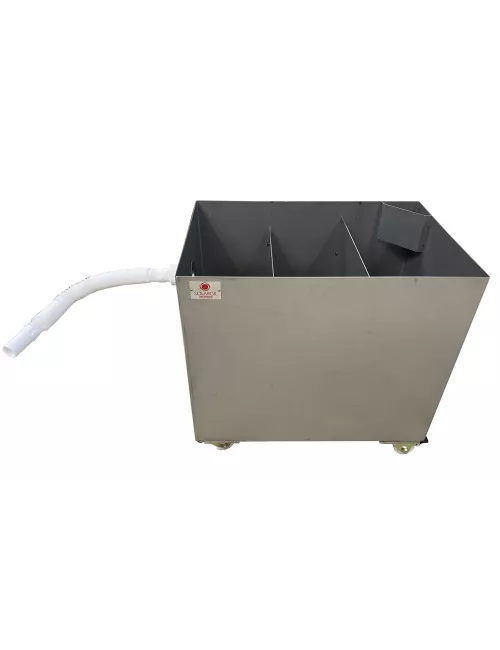 BAC DE DECANTATION INOX SUR ROULETTES 100 L