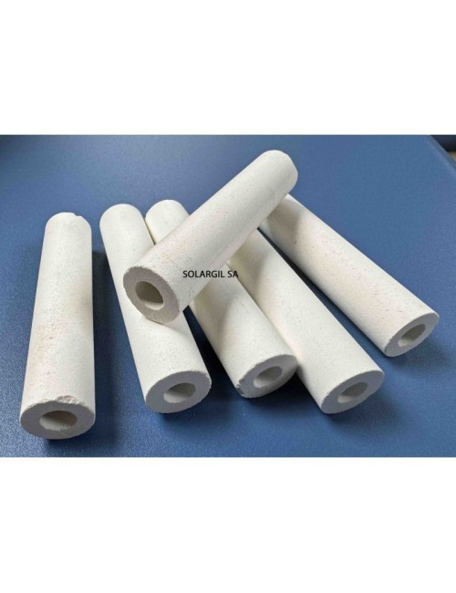 TUBE PASSAGE DE RESISTANCE 1400°C EXT Ø 15 ET INT Ø 7 MM - LE CM