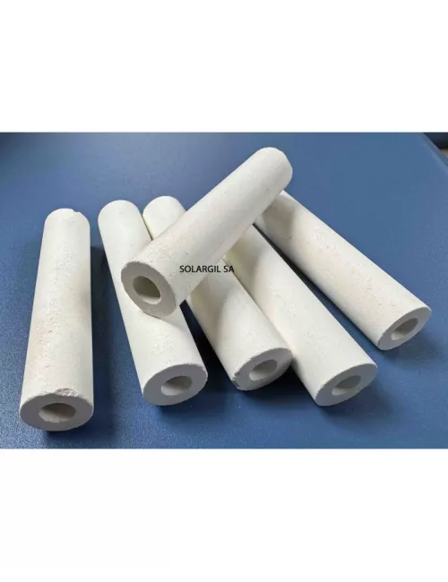 TUBE PASSAGE DE RESISTANCE 1400°C EXT Ø 15 ET INT Ø 7 MM LONG 70 MM