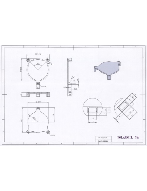 SUPPORTS ASSIETTES EN TFS-FL PLEIN 360*67 1300°C