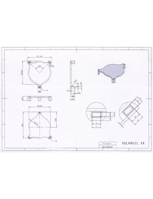 SUPPORTS ASSIETTES EN TFS-FL PLEIN 360*67 1300°C