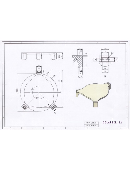 SUPPORTS ASSIETTES EN TFS-FL PLEIN 300*52 1300°C