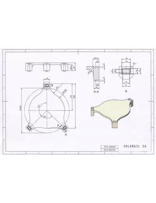 SUPPORTS ASSIETTES EN TFS-FL PLEIN 300*52 1300°C