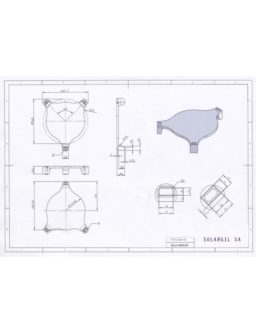 SUPPORTS ASSIETTES EN TFS-FL PLEIN 260*45 1300°C