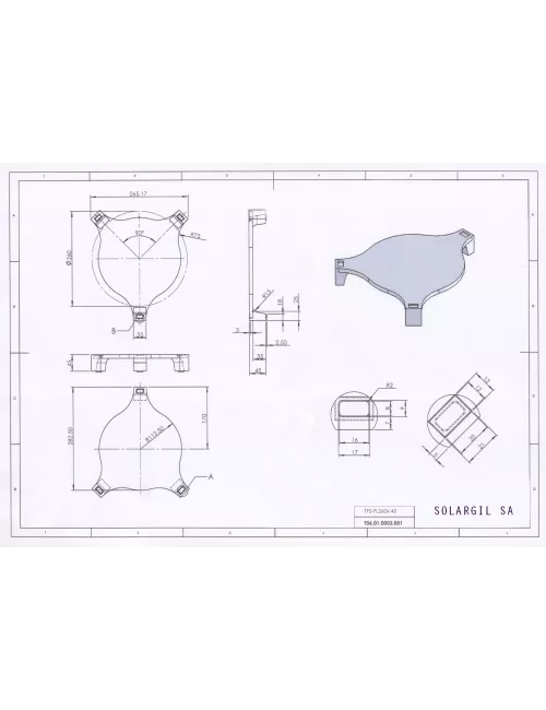 SUPPORTS ASSIETTES EN TFS-FL PLEIN 260*45 1300°C