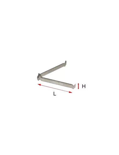 Support réfractaire métal plat Ø 25 mm SUP25 – cuisson céramique 1200°C