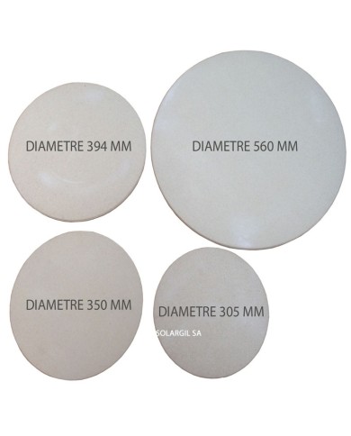 PLAQUE REFRACTAIRE RONDE DIAM 560x17 MM 1340°C