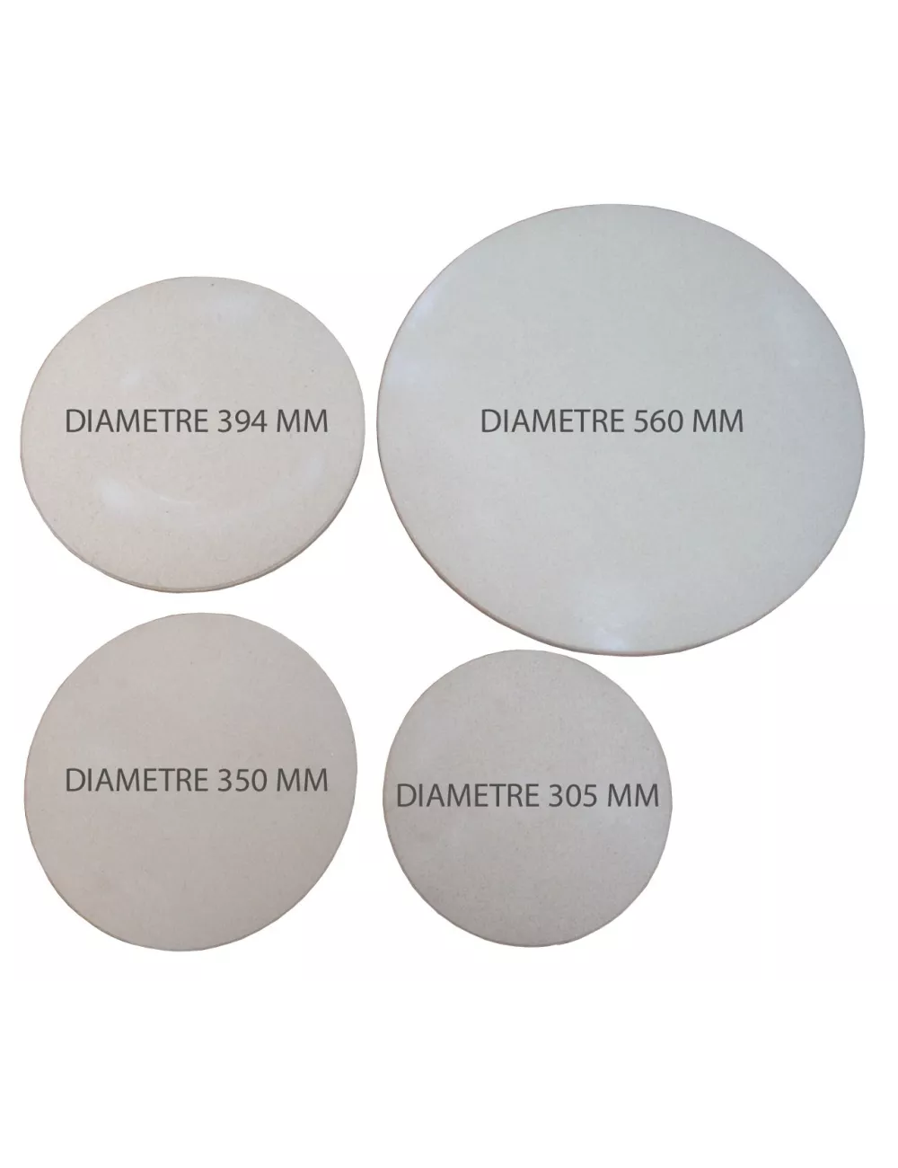 PLAQUE RÉFRACTAIRE RONDE DIAM 305x12 MM 1340°C