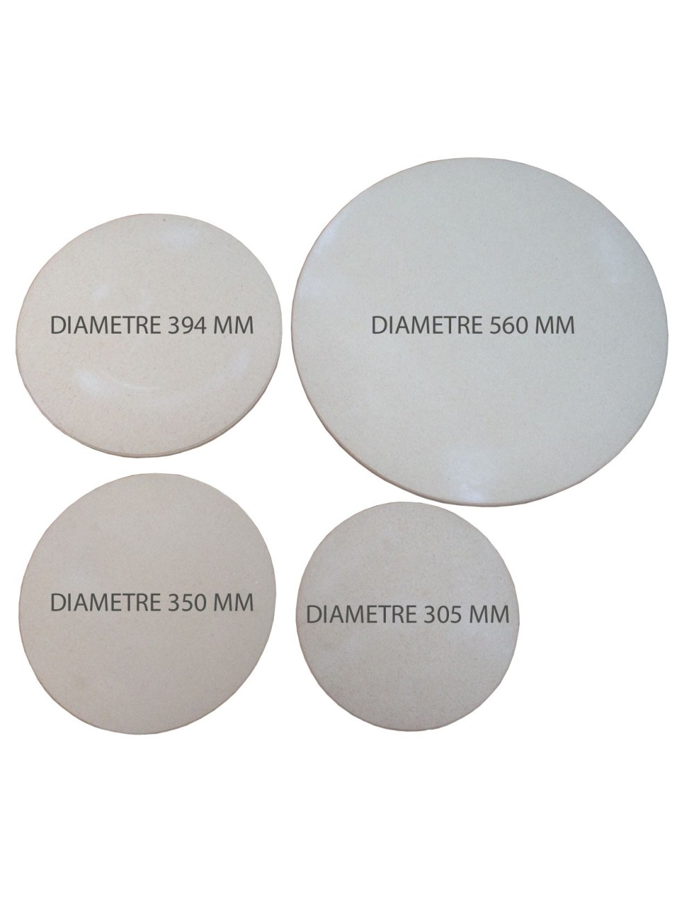PLAQUE RÉFRACTAIRE RONDE DIAM 560x17 MM 1340°C