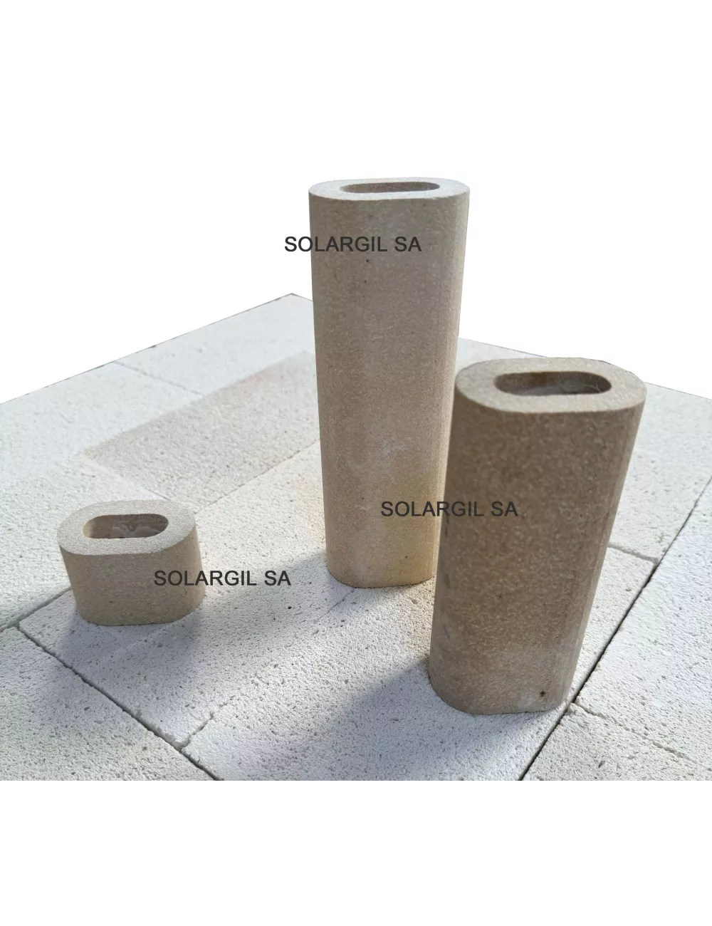 PILIER H 300 mm Diam.60*42 mm OVALE 1350°C