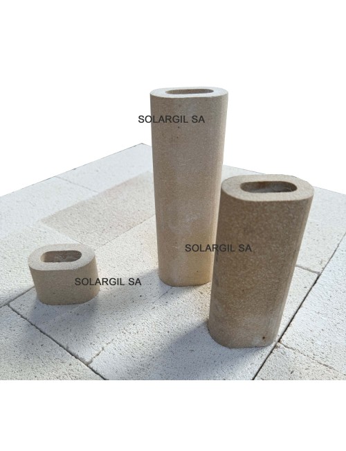 PILIER H 100 mm Diam.60*42 mm OVALE 1350°C