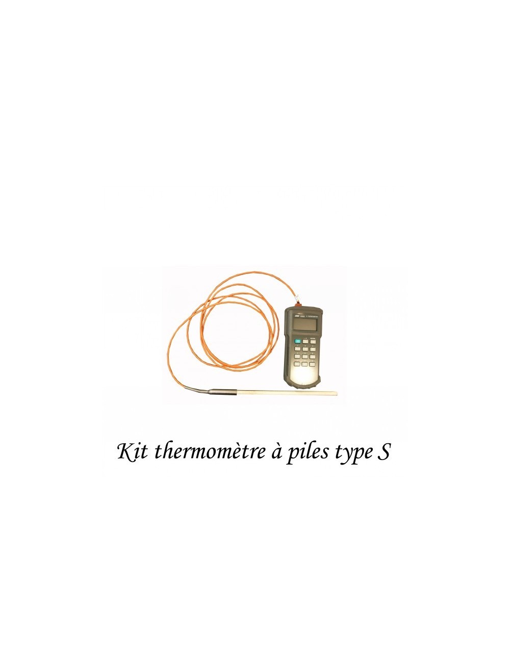 KIT THERMOMETRE NUMERIQUE SONDE TYPE S 1400°C + CORDON 3 M