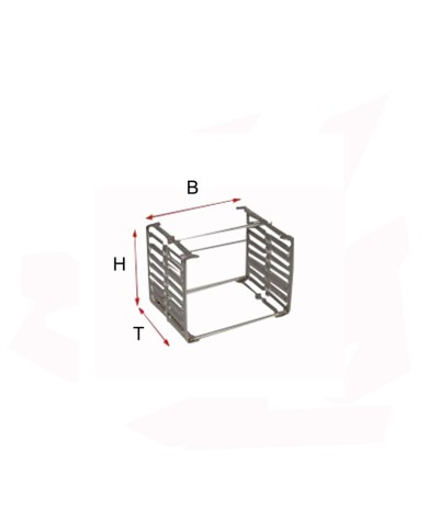 SUPPORT MULTIPLE POUR PERLE 6 BARRES H100 P60 MM 1200°C