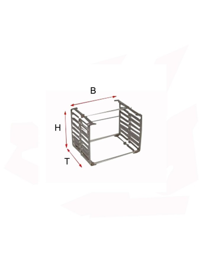 SUPPORT MULTIPLE POUR PERLE 6 BARRES H100 P60 MM 1200°C