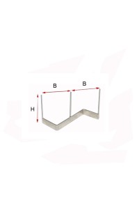 SUPPORT Z  A 3 POINTES H 80 MM 1200°C