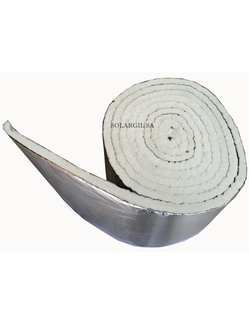 FIBRE EN NAPPE BIO SOLUBLE 1260°C AVEC FILM ALU EP 25 MM