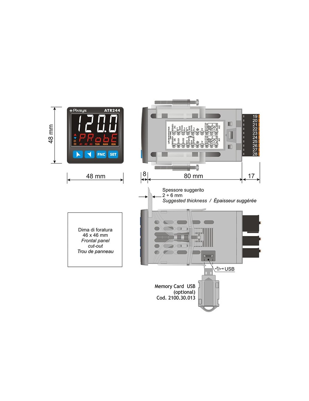 INDICATEUR TEMPERATURE ATR 244 ABC