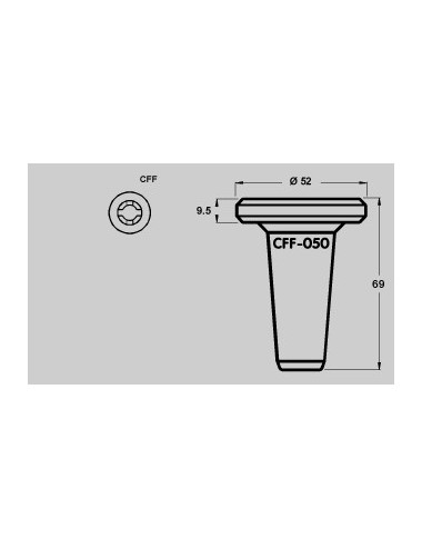 CUPLOCKS MODELE CONIQUE Ø EXT 52 X H 69 MM