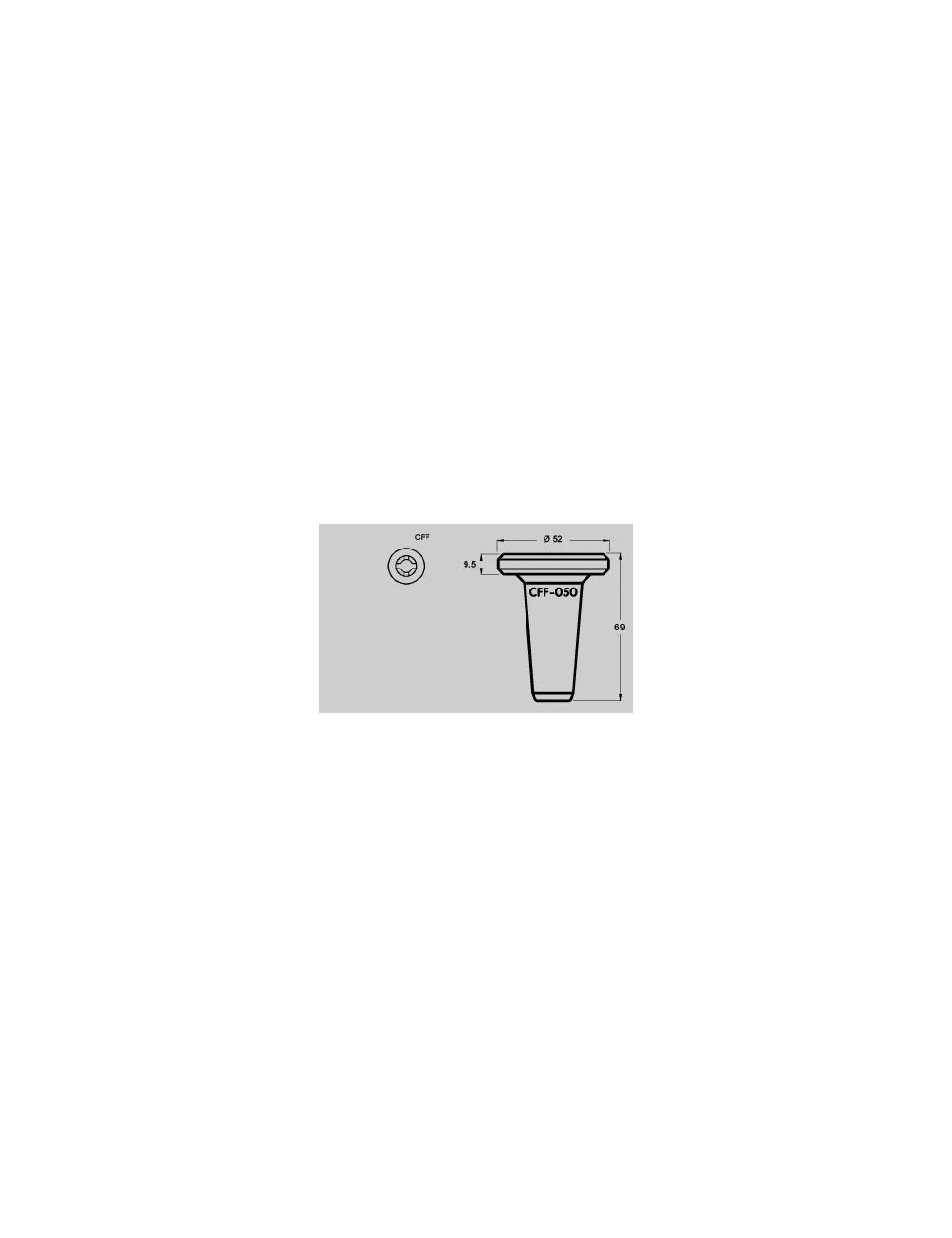 CUPLOCKS MODELE CONIQUE Ø EXT 52 X H 69 MM