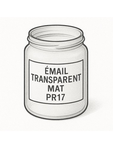 ÉMAIL FAÏENCE SANS PLOMB TRANSPARENT MAT INCOLORE PR17