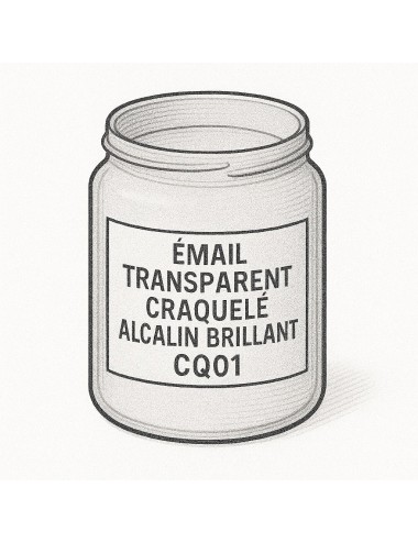 ÉMAIL FAÏENCE & RAKU ALCALIN CRAQUELÉ BRILLANT INCOLORE CQ01 (FR6)