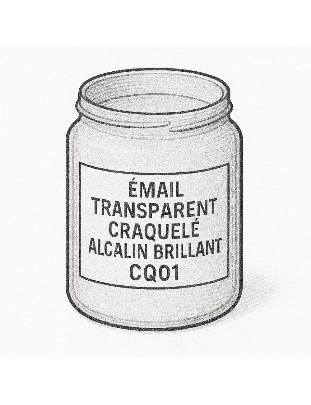 ÉMAIL FAÏENCE & RAKU ALCALIN CRAQUELÉ BRILLANT INCOLORE CQ01 (FR6)