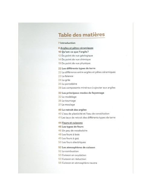 LIVRE LA SCIENCE DE LA CÉRAMIQUE