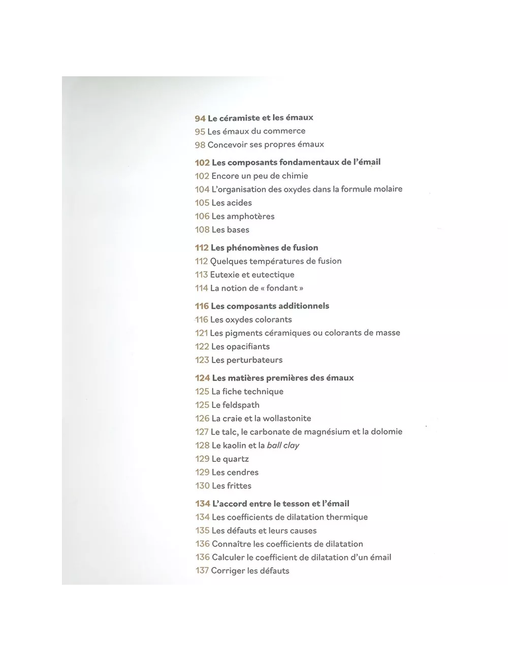 LIVRE LA SCIENCE DE LA CÉRAMIQUE