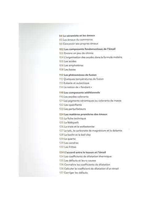 LIVRE LA SCIENCE DE LA CÉRAMIQUE