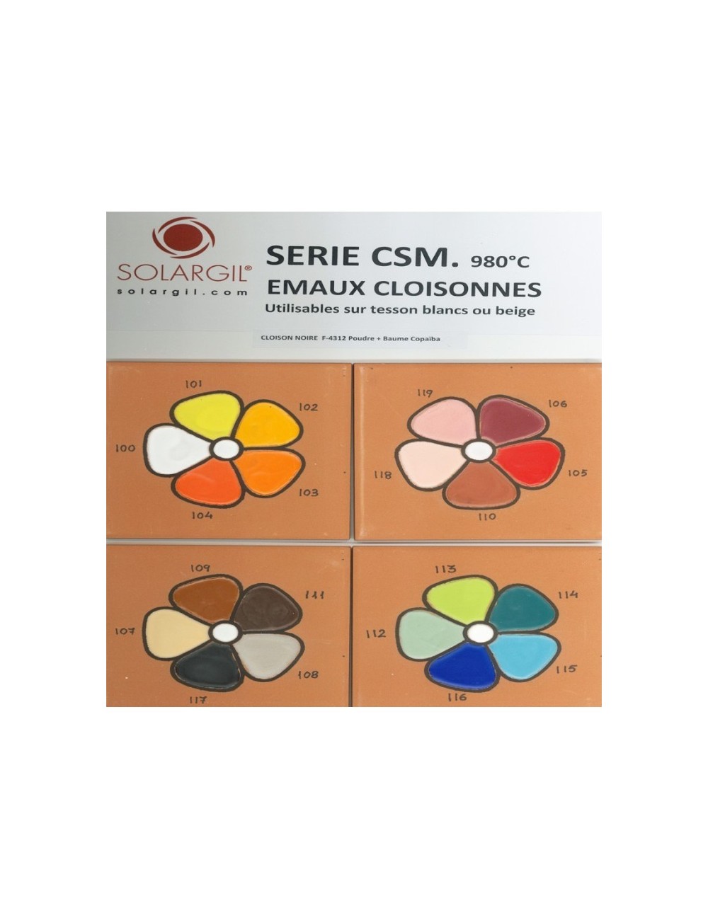 ÉMAIL FAÏENCE OPAQUE MAT BLANC CSM100