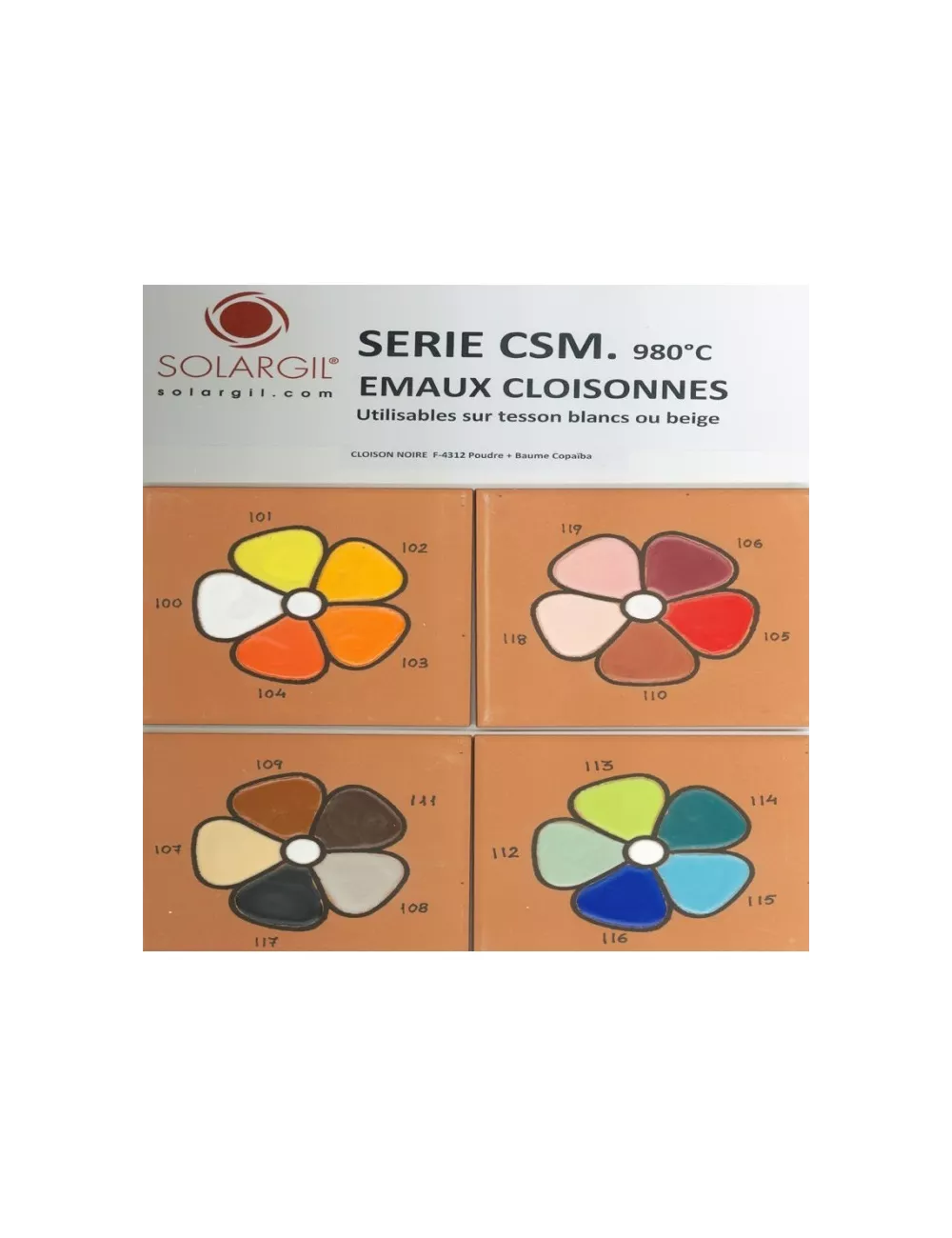 ÉMAIL FAÏENCE OPAQUE MAT BLANC CSM100