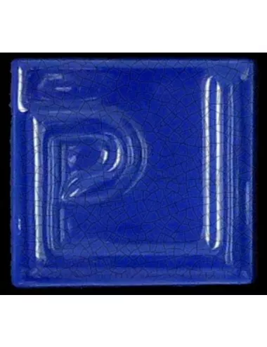 ÉMAIL FAÏENCE OPAQUE CRAQUELÉ  BRILLANT BLEU ROI 5934 ancien E31018/4
