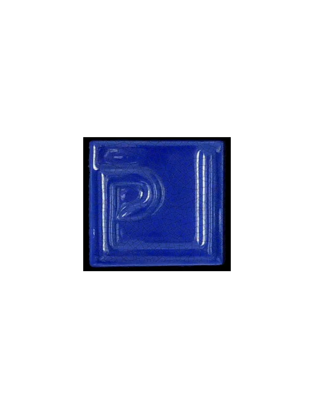ÉMAIL FAÏENCE OPAQUE CRAQUELÉ  BRILLANT BLEU ROI 5934 ancien E31018/4