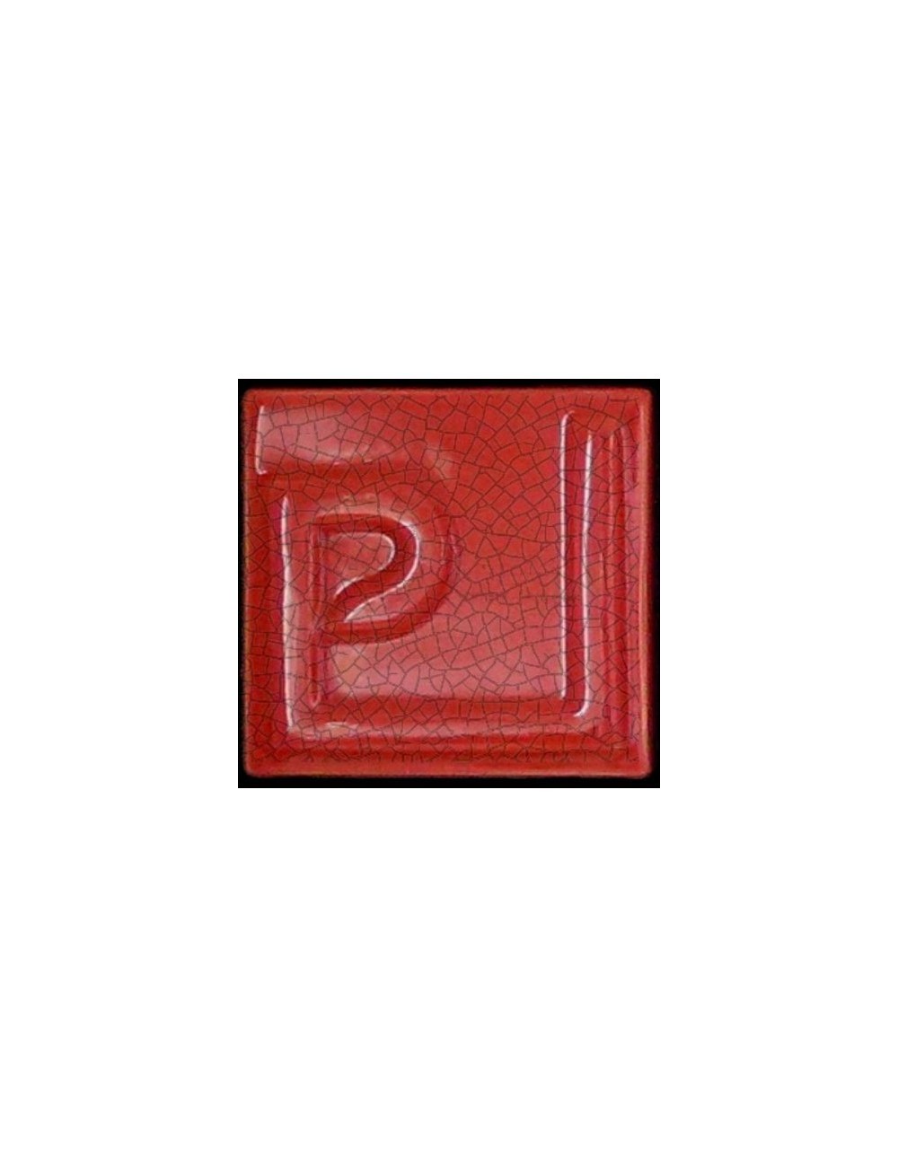 ÉMAIL FAÏENCE OPAQUE CRAQUELÉ BRILLANT GRENADINE 5932 ancien E31018/