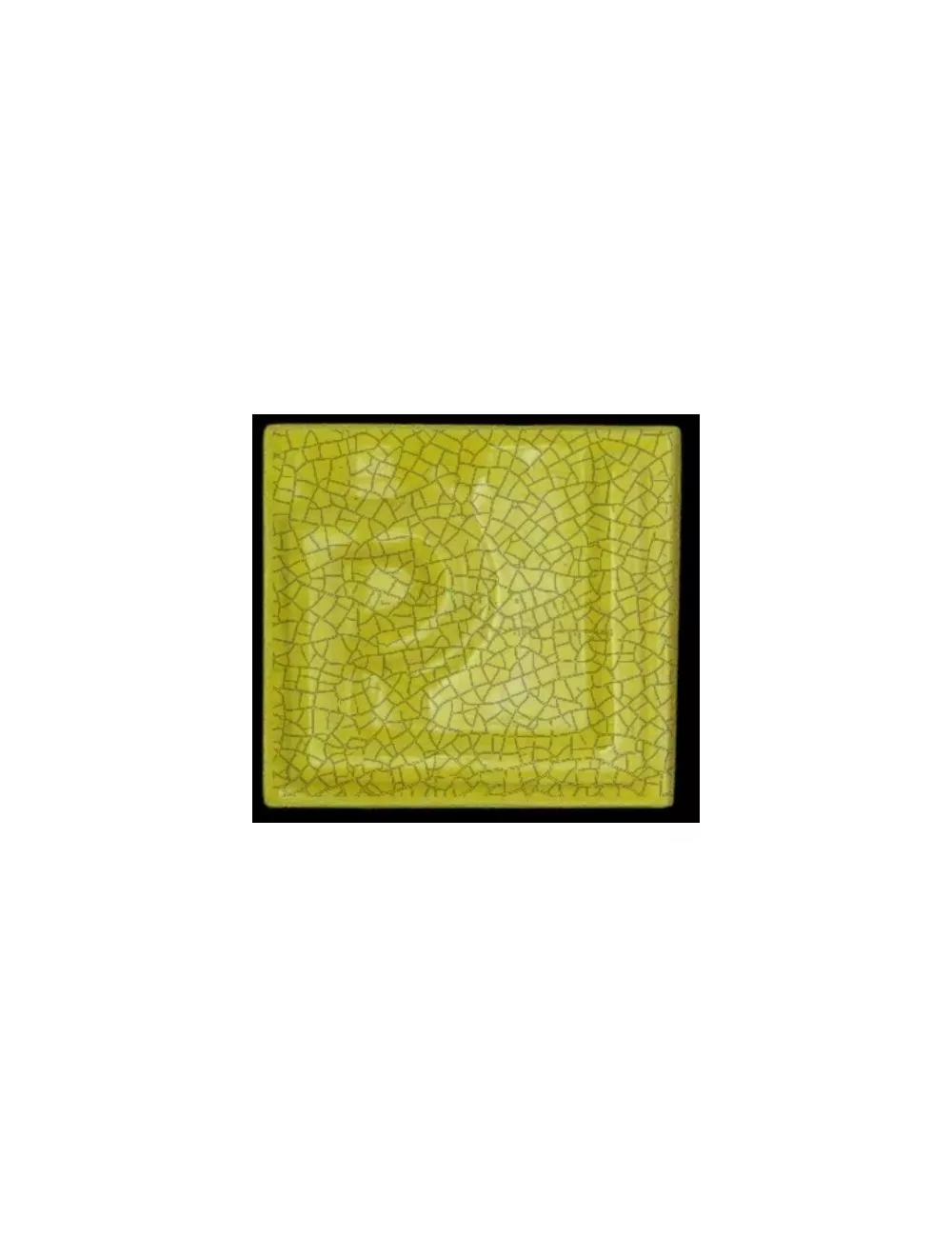 ÉMAIL FAÏENCE OPAQUE CRAQUELÉ BRILLANT JAUNE CITRON 5931 ancien E3101