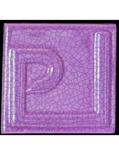 ÉMAIL FAÏENCE OPAQUE CRAQUELÉ BRILLANT MAUVE 5936 ancien E31018/6