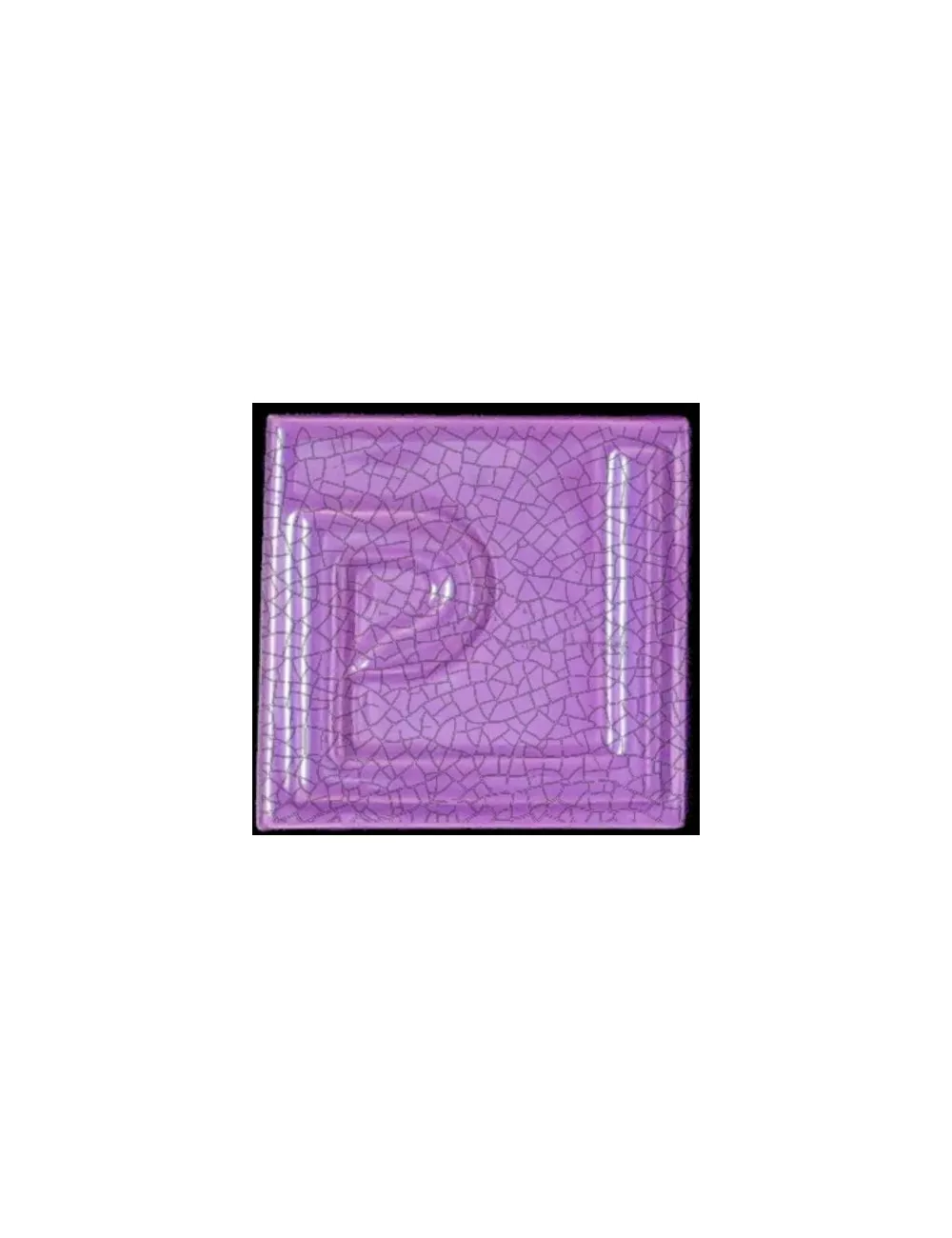 ÉMAIL FAÏENCE OPAQUE CRAQUELÉ BRILLANT MAUVE 5936 ancien E31018/6