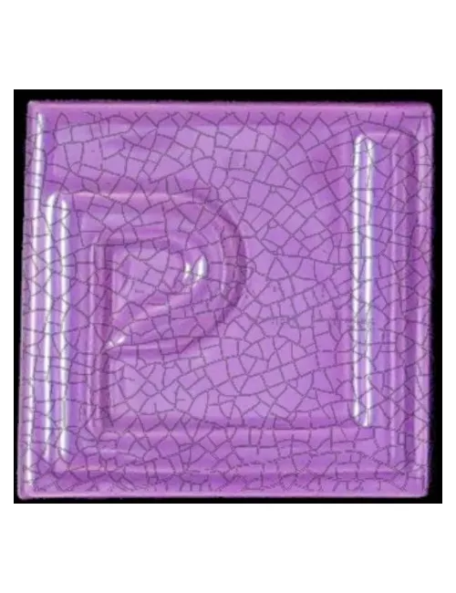 ÉMAIL FAÏENCE OPAQUE CRAQUELÉ BRILLANT MAUVE 5936 ancien E31018/6