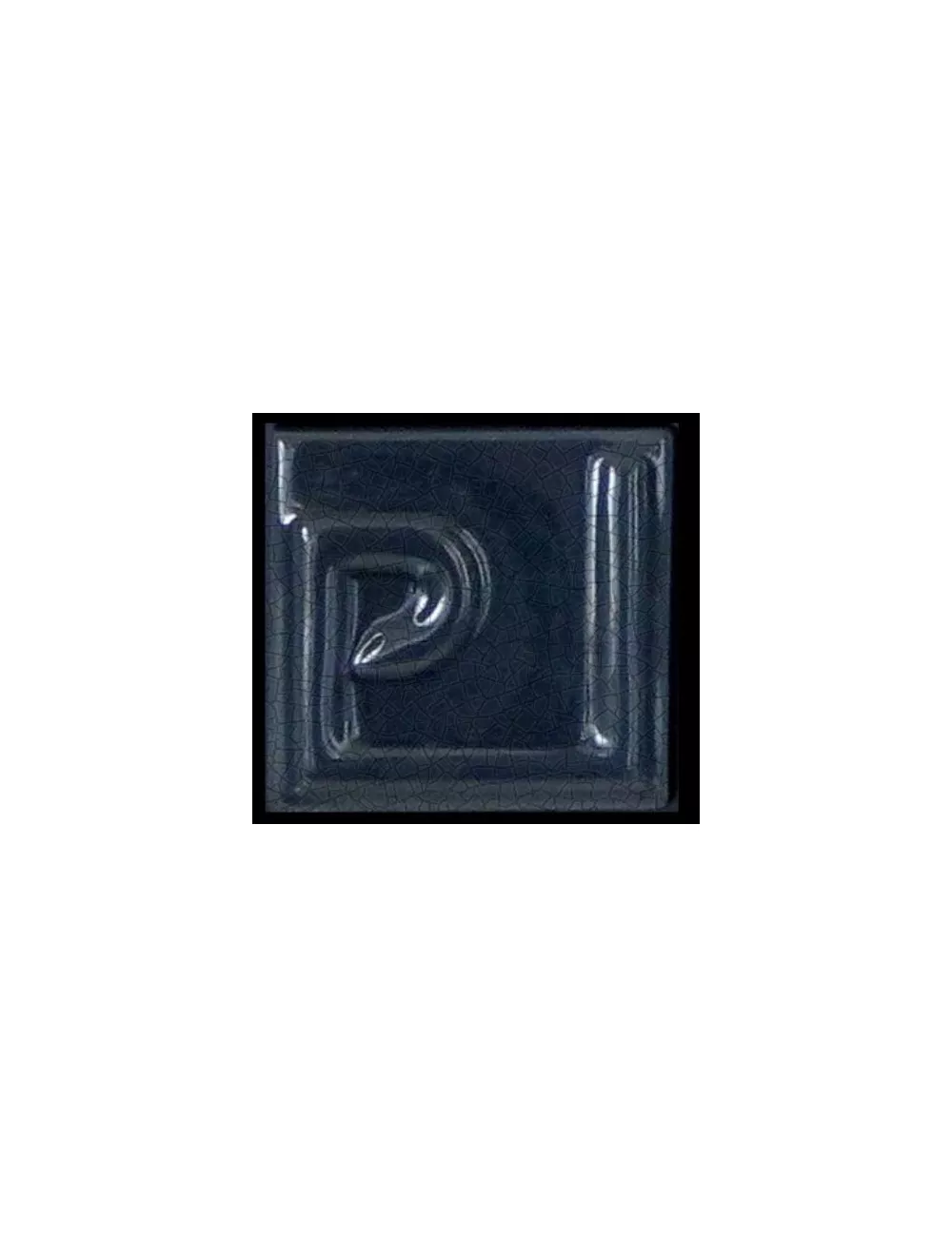 ÉMAIL FAÏENCE OPAQUE CRAQUELÉ BRILLANT NOIR 5942 ancien E31018/12