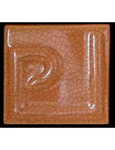 ÉMAIL FAÏENCE OPAQUE CRAQUELÉ BRILLANT TERRACOTTA  5941 ex E31018/11