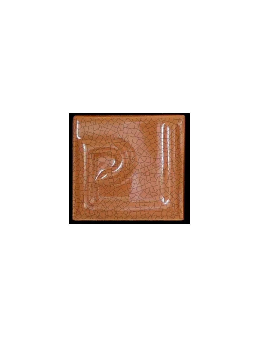 ÉMAIL FAÏENCE OPAQUE CRAQUELÉ BRILLANT TERRACOTTA  5941 ex E31018/11