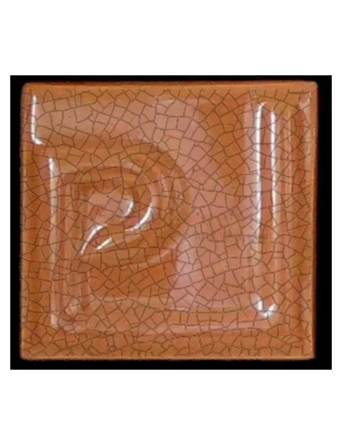 ÉMAIL FAÏENCE OPAQUE CRAQUELÉ BRILLANT TERRACOTTA  5941 ex E31018/11