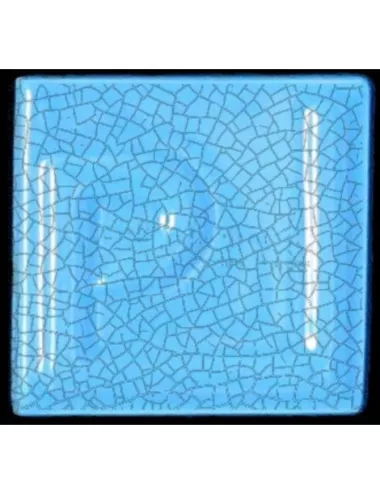 ÉMAIL FAÏENCE OPAQUE CRAQUELÉ BRILLANT TURQUOISE 5937 ancien E31018/7