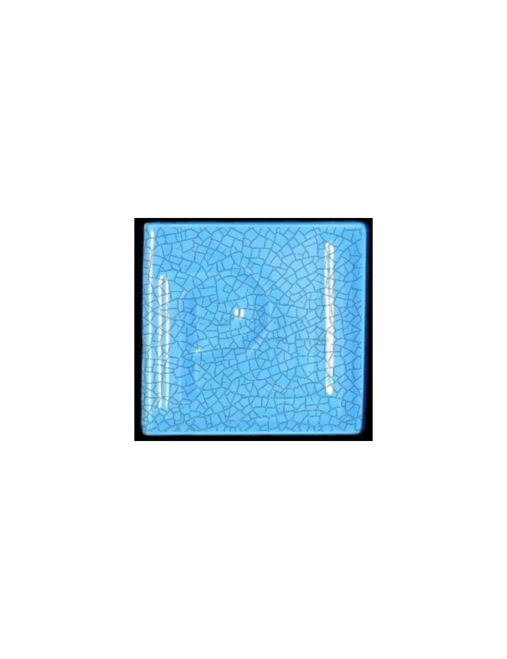 ÉMAIL FAÏENCE OPAQUE CRAQUELÉ BRILLANT TURQUOISE 5937 ancien E31018/7