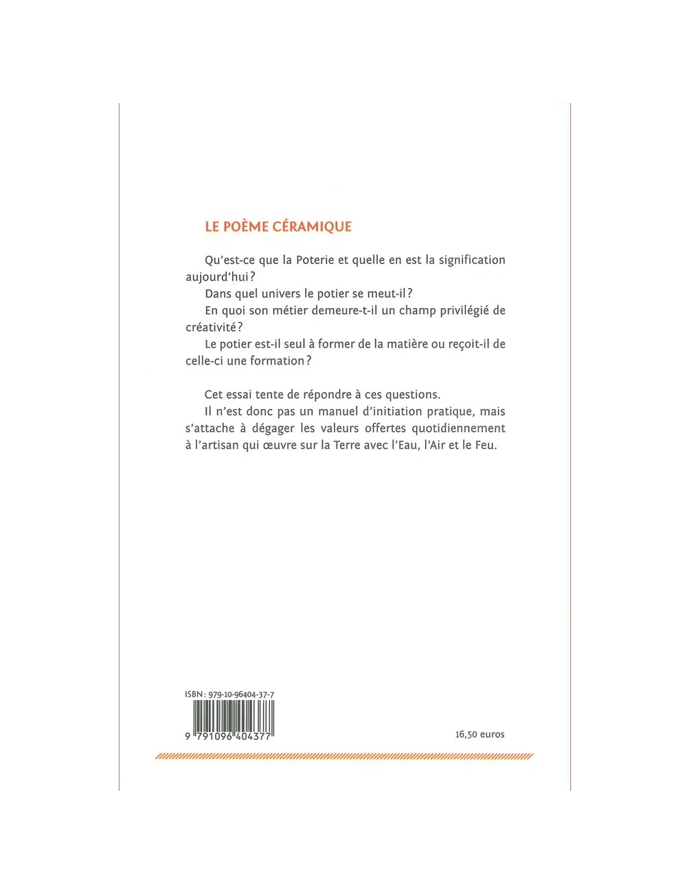 LIVRE LE POÈME CERAMIQUE