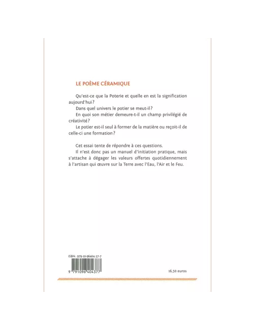 LIVRE LE POÈME CERAMIQUE