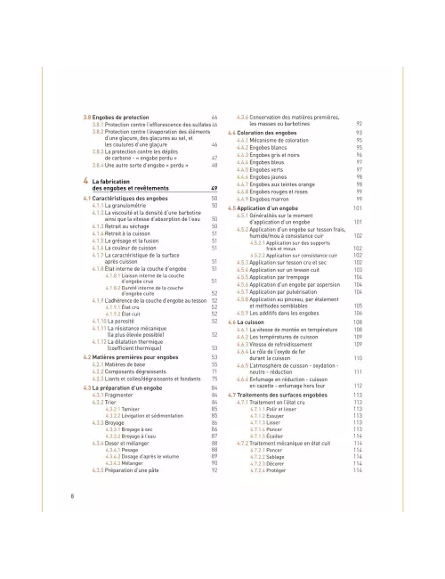 LIVRE ENGOBES ET AUTRES REVETEMENTS ARGILEUX EN CERAMIQUE