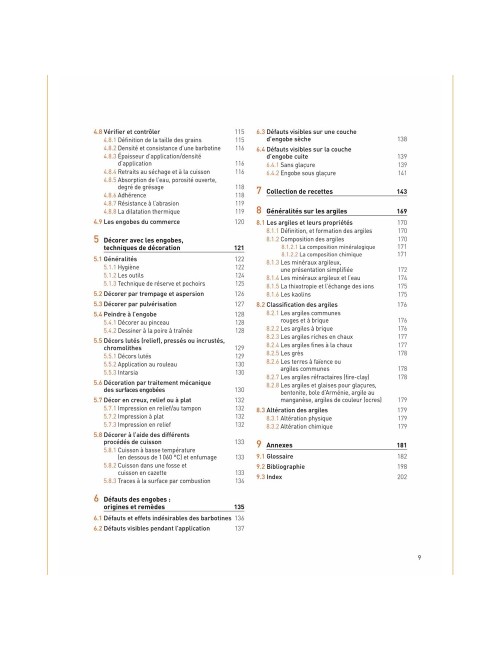 LIVRE ENGOBES ET AUTRES REVETEMENTS ARGILEUX EN CERAMIQUE