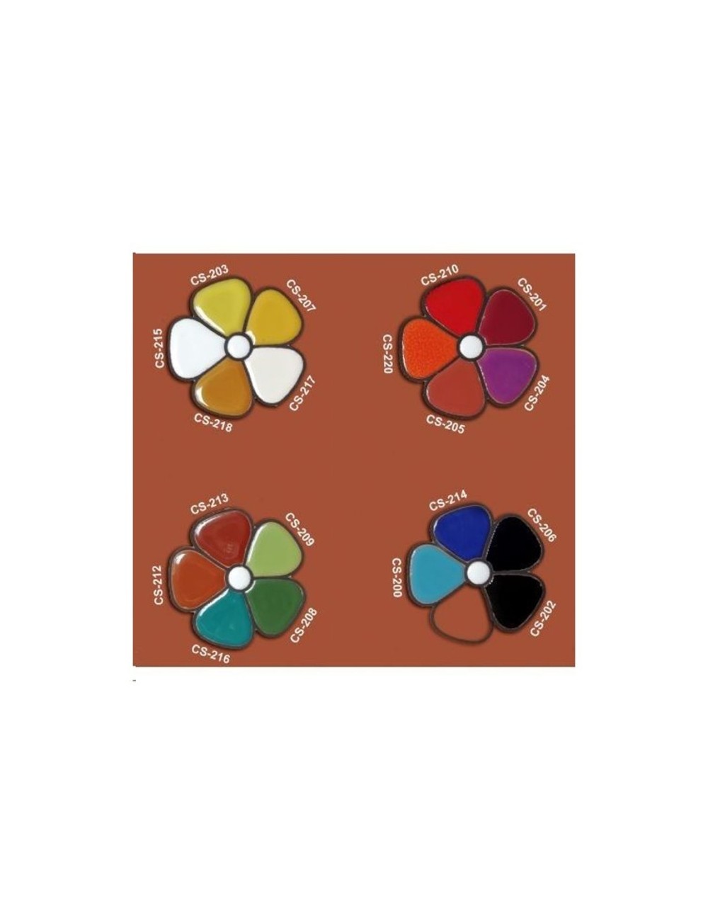 ÉMAIL FAÏENCE OPAQUE CLOISONNÉ BRILLANT MARRON FONCÉ CS213