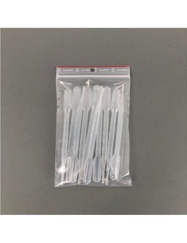 LOT DE 10 PIPETTES A BULBE POLYPROPYLENE 7ML GRADUE 3 ML